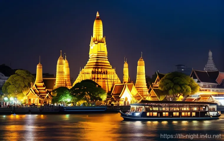 야경과 도시계획 - **Prompt:** A vibrant, bustling urban landscape in Bangkok showcasing the positive impact of a new c...