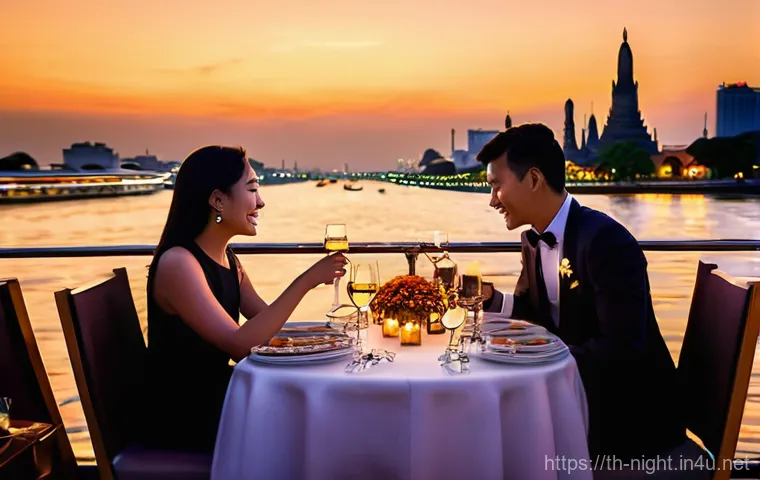 야경을 즐기기 좋은 계절 - **Prompt 1: Sophisticated Bangkok Rooftop Bar at Dusk**
    "A stunning panoramic view from a high-e...